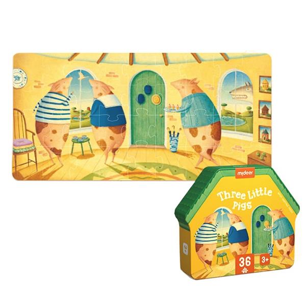 Mideer παζλ "Τα τρία Γουρουνάκια" 36 τεμαχίων - Image 4