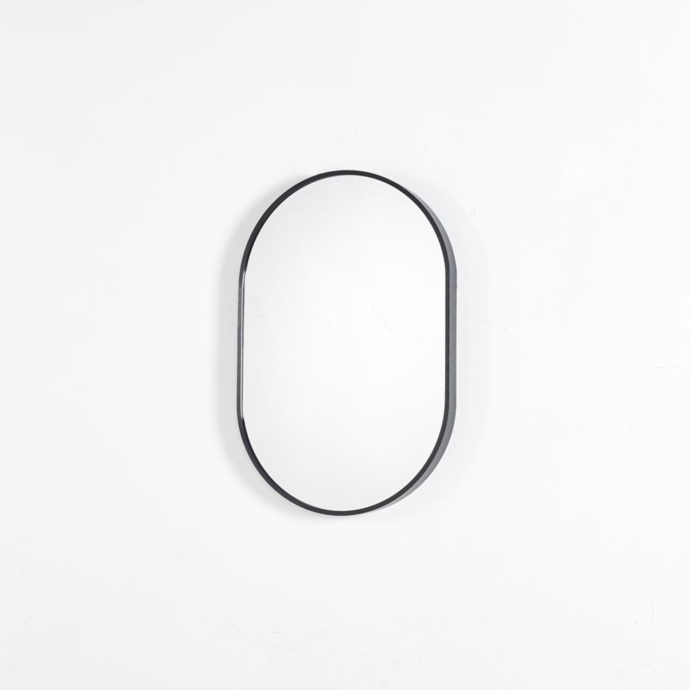 Καθρέφτης επιτοίχιος οβαλ Nextdeco μαύρο μεταλλικό πλαίσιο 40x60εκ.