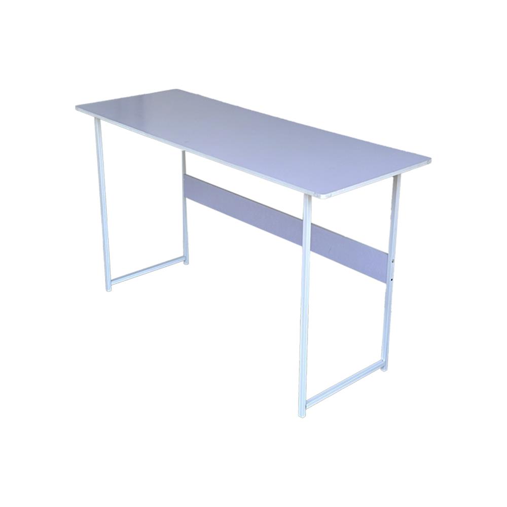 Γραφείο μίνιμαλ με λευκό σκελετό και λιλά επιφάνεια 100x45xΥ72εκ. - Image 4