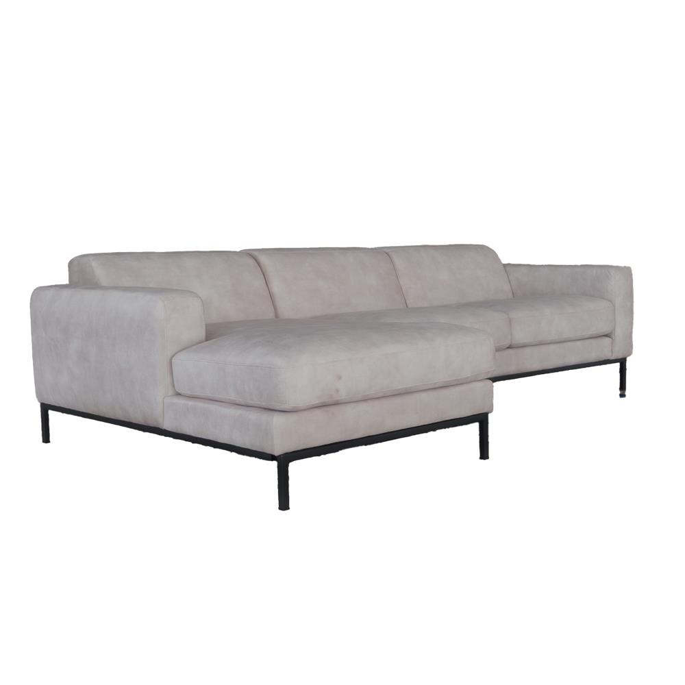 Καναπές γωνιακός Nextdeco Heming δεξιά γωνία γκρι-μπεζ Υ76x280x159εκ. - Image 5