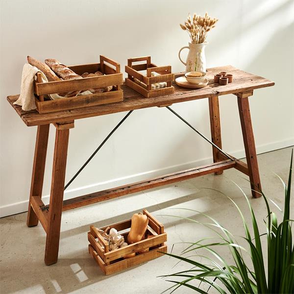 Κονσόλα Nextdeco Tribeca από ξύλο teak - mahoni Υ80x100x40εκ. - Image 6