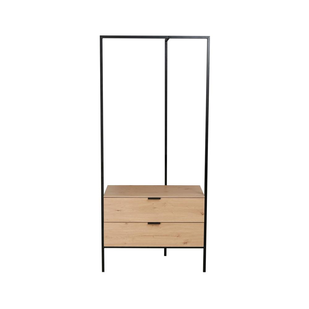 Κρεμάστρα οργάνωσης ρούχων Nextdeco με δύο συρτάρια Υ190x85x45εκ - Image 2