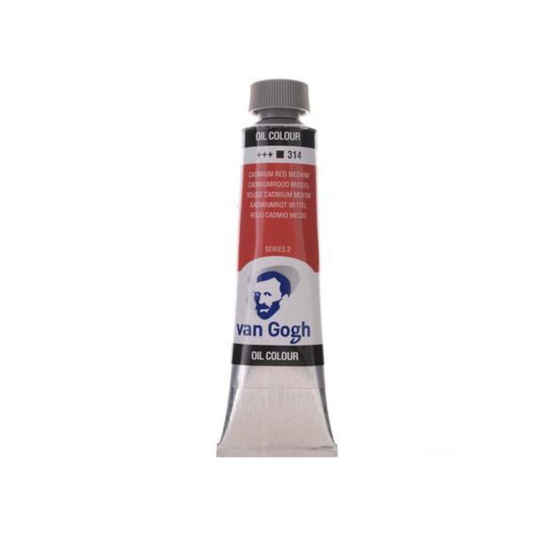 Talens van gogh χρώμα λαδιού 314 cadmium red medium 20ml - Image 2
