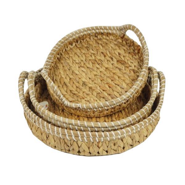 Δίσκοι ψάθινοι BOHO από rattan σετ των 3τμχ. Ø47xΥ8/12εκ. Ø41xΥ7/12εκ. Ø36xΥ5/9εκ. - Image 2