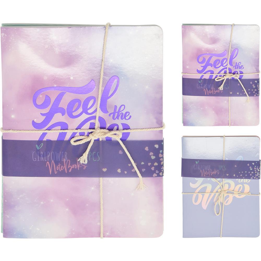 Σημειωματάρια 60 φύλλων, σετ 3 σχεδίων, 15x21εκ. - Image 3