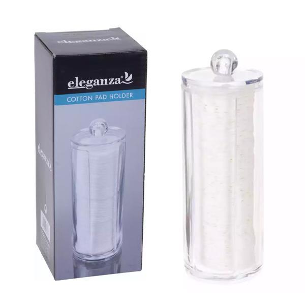 Θήκη για δίσκους ντεμακιγιάζ ακρυλική διάφανη Ø7xΥ20εκ. - Image 2