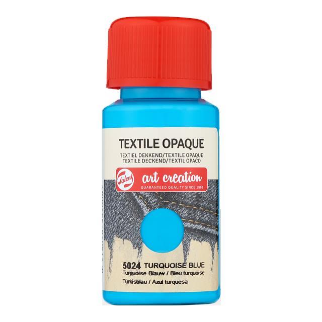 Talens χρώμα textile opaque 5024 turquoise blue 50ml - Image 2