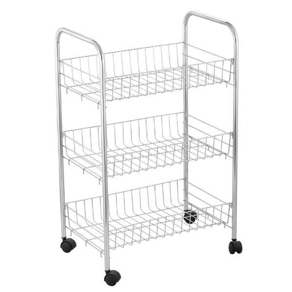 Τρόλεϊ 3 θέσεων ανθρακί με ρόδες 40x26x6,2εκ. - Image 2