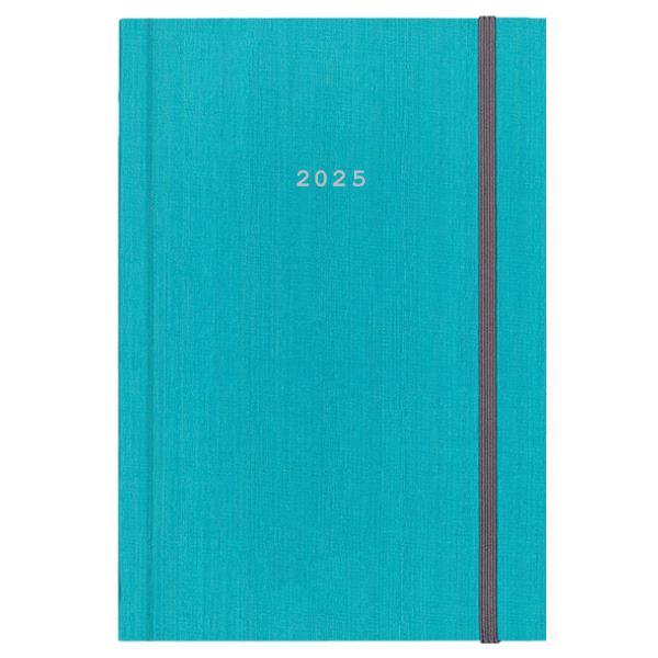 Next ημερολόγιο 2025 fabric ημερήσιο δετό γαλάζια με λάστιχο 12x17εκ.