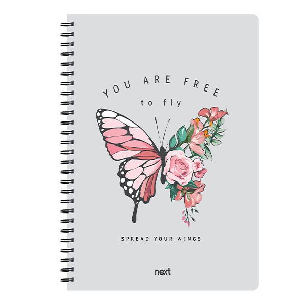 Next trends butterfly τετράδιο σπιράλ 2 θέματα 70 φύλλα 17x25εκ. - Image 2