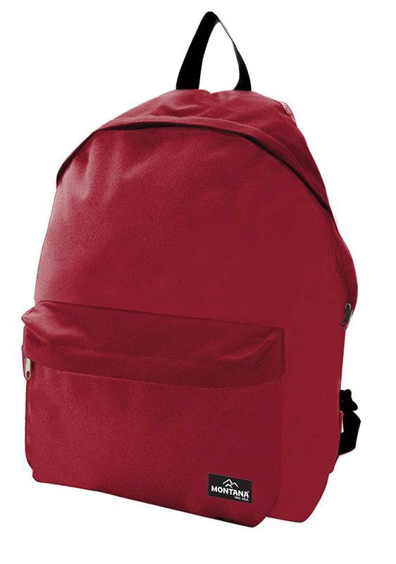 Montana τσάντα πλάτης εφηβική κόκκινη με μπροστινή θήκη 40x29x16.5εκ. - Image 2