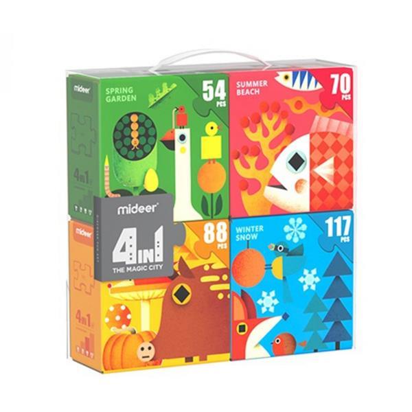 Mideer παζλ 4 σε 1 "4 εποχές" 54,70,88 - 117τμχ - Image 2