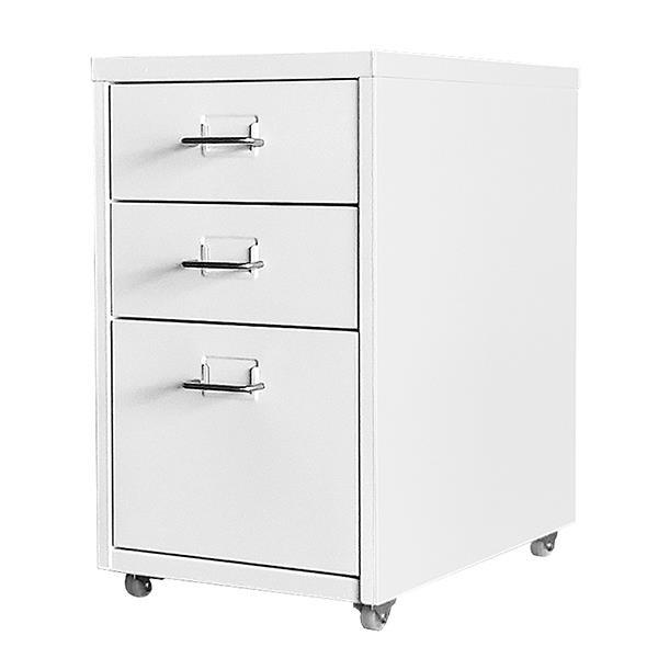 Συρταριέρα μεταλλική Nextdeco τροχήλατη λευκή Υ48.6x28x41εκ. - Image 2