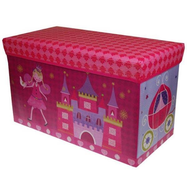 Κουτί αποθήκευσης υφασμάτινο "νεράιδα με κάστρο" Υ35x60x30εκ. - Image 2