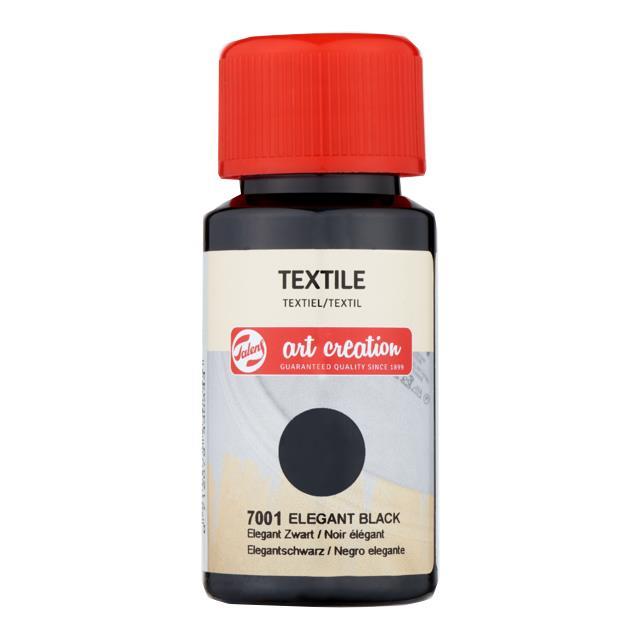 Talens χρώμα textile 7001 elegant black 50ml - Image 2