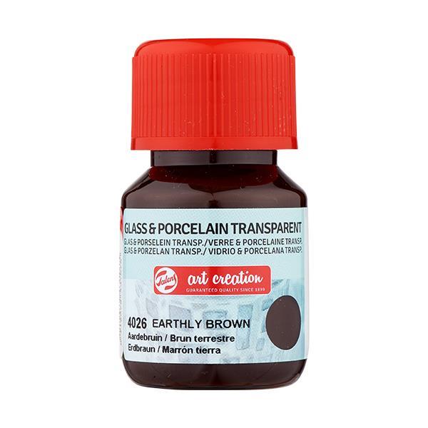 Talens χρώμα glass/porcelain transparent 4026 earthly brown 30ml - Image 2