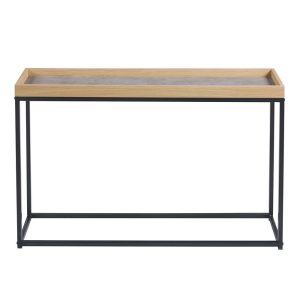 Κονσόλα εισόδου μεταλλική Nextdeco Rubic ξύλινη επιφάνεια βελανιδιάς Υ75x120x30εκ