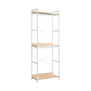 Ντουλάπα - ραφιέρα 3 επιπέδων Nextdeco λευκή - δρυς Υ200x60x40εκ