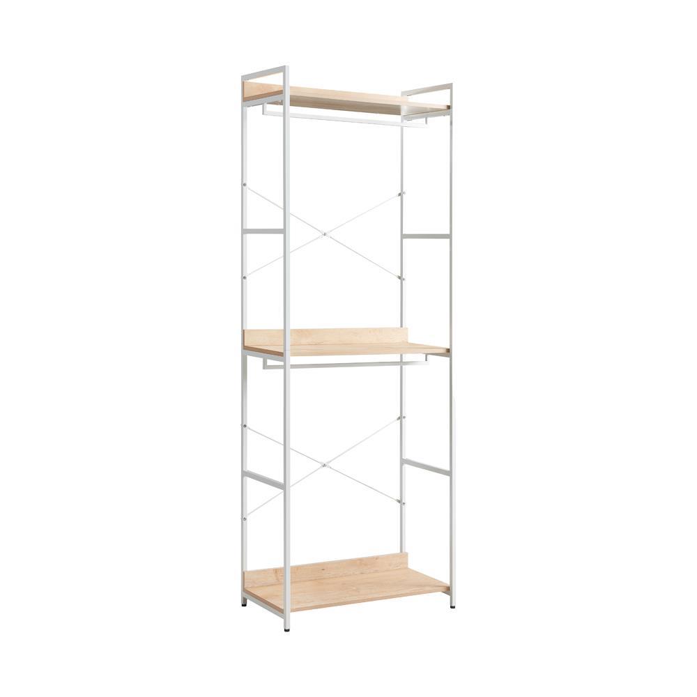 Ντουλάπα - ραφιέρα 3 επιπέδων Nextdeco λευκή - δρυς Υ200x60x40εκ