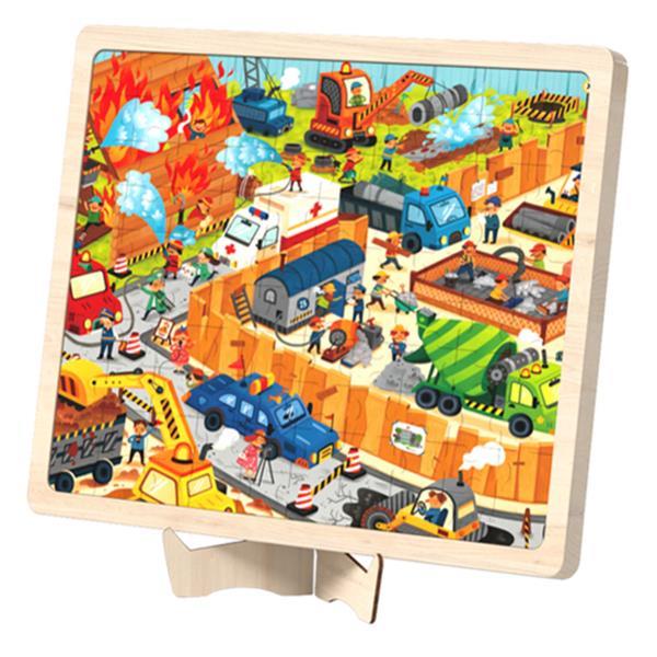 Mideer παζλ ξύλινο "Construction Site" 100 τεμαχίων - Image 2