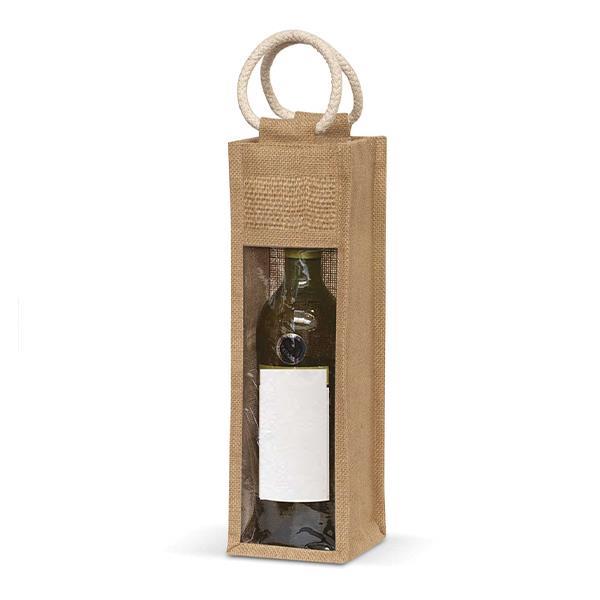 Τσάντα κρασιού, Υ35x11x10εκ από γιούτα/λινάτσα - Image 2