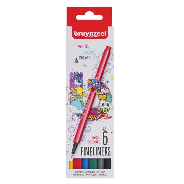 Bruynzeel College σετ 6 μαρκαδοράκια βασικά χρώματα - Image 2