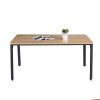Τραπέζι Nextdeco MDF καπλαμά και δρυ ξύλο Υ75x160x90εκ