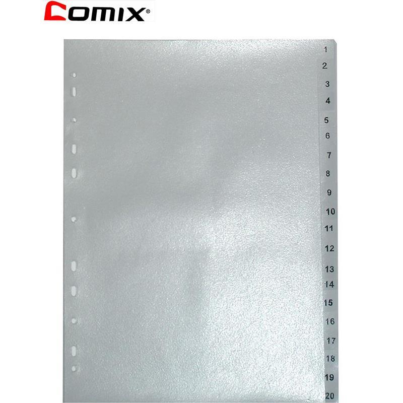 Διαχωριστικά πλαστικά ντοσιέ 1-20 θέματα Α4 - Image 2