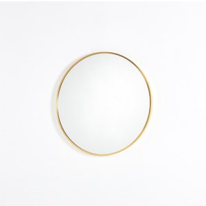 Καθρέφτης επιτοίχιος στρογγυλός Nextdeco χρυσό μεταλλικό πλαίσιο Ø50εκ.