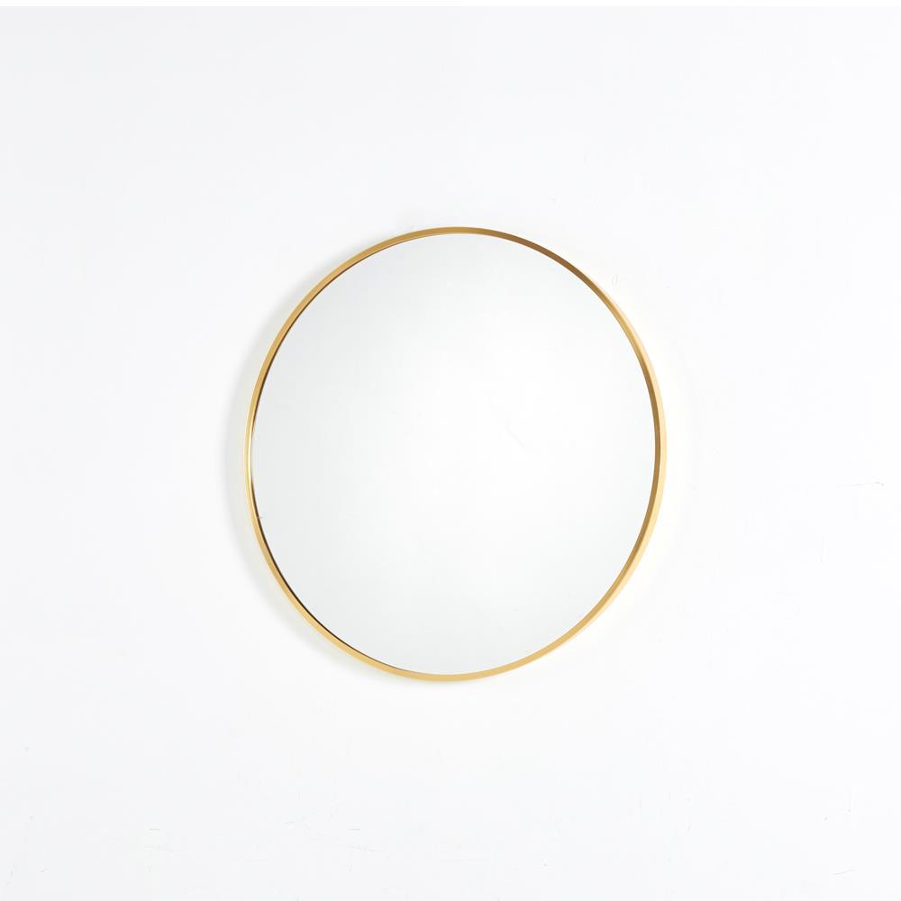 Καθρέφτης επιτοίχιος στρογγυλός Nextdeco χρυσό μεταλλικό πλαίσιο Ø50εκ.