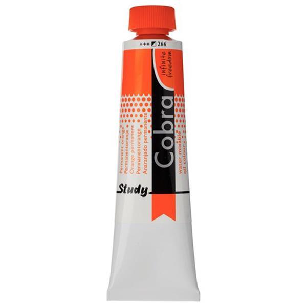 Talens Cobra Study water mixable oil 266 perm. orange 40ml. - Image 2