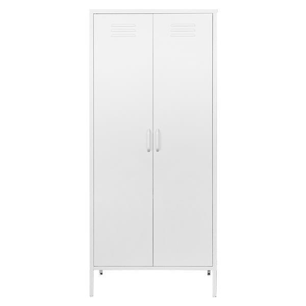 Ντουλάπα μεταλλική Nextdeco δίφυλλη λευκή Υ170x76x50εκ. - Image 2