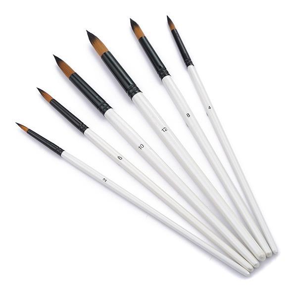 Σετ 6 πινέλα με συνθετική τρίχα σε blister - Image 2