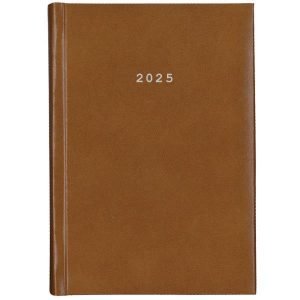 Next ημερολόγιο 2025 prestige ημερήσιο δετό καφέ ανοιχτό 17x25εκ.
