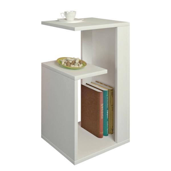Βοηθητικό τραπέζι DAWN μελαμίνης λευκό 35x29,5xΥ60 εκ. - Image 3