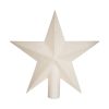 Κορυφή δέντρου αστέρι λευκή Υ19x19x5εκ.