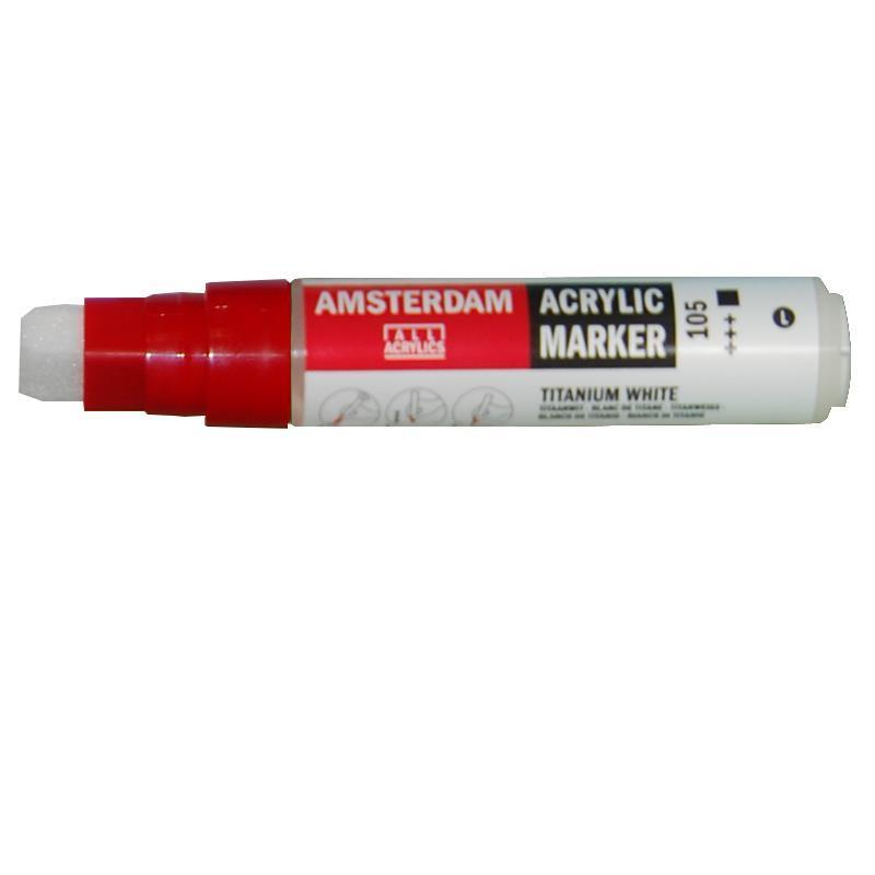 Talens amsterdam marker 105 titanium white large - Image 2