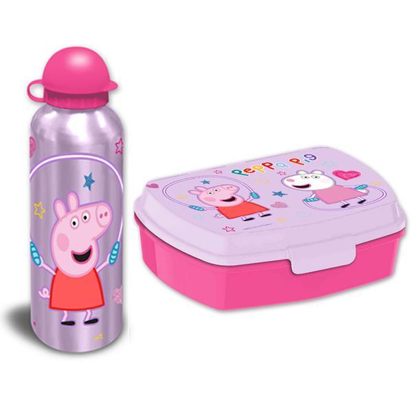 Σετ φαγητοδοχείο - παγούρι Peppa 17,5x12,5xY6εκ.500ml - Image 2