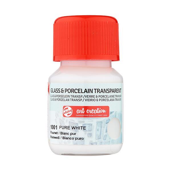 Talens χρώμα glass/porcelain transparent 1001 pure white 30ml - Image 2