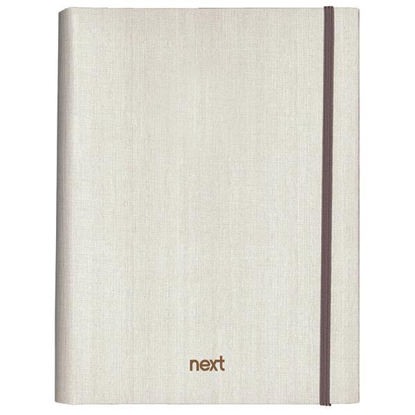 Next Fabric τετράδιo με κρυφό σπιράλ λευκό με λάστιχο 17x25εκ. 5θεμ., 175φ. - Image 2