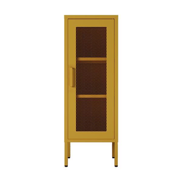 Ντουλάπι μεταλλικό Nextdeco με πλέγμα κίτρινο Υ102x40x40εκ - Image 2