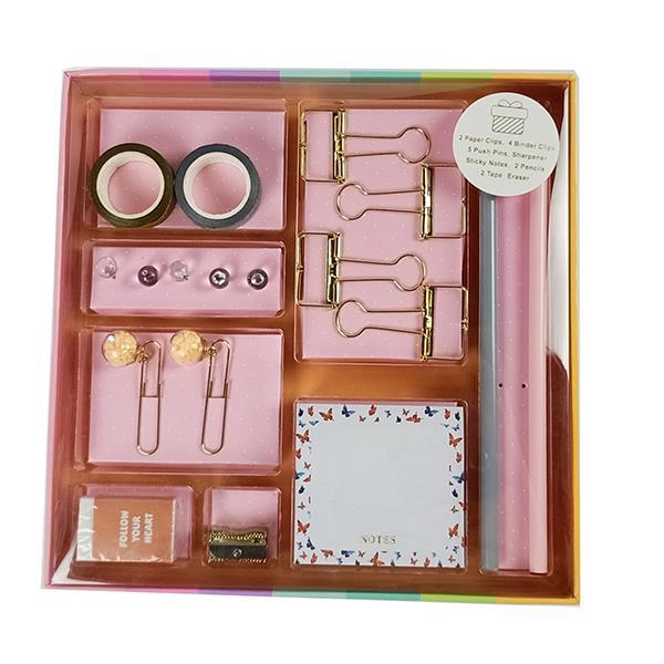 Σετ γραφικής ύλης butterflies 19 τεμ. σε κουτί δώρου Υ3x22×22εκ. - Image 2