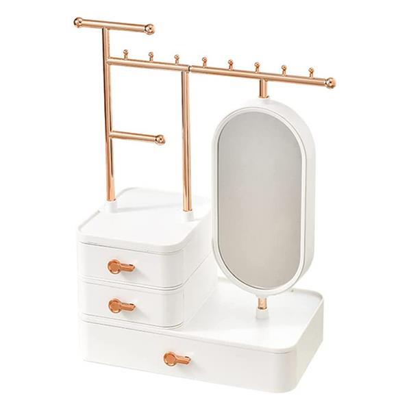 Θήκη οργάνωσης κοσμημάτων λευκή 25x15xΥ37,5εκ. - Image 3