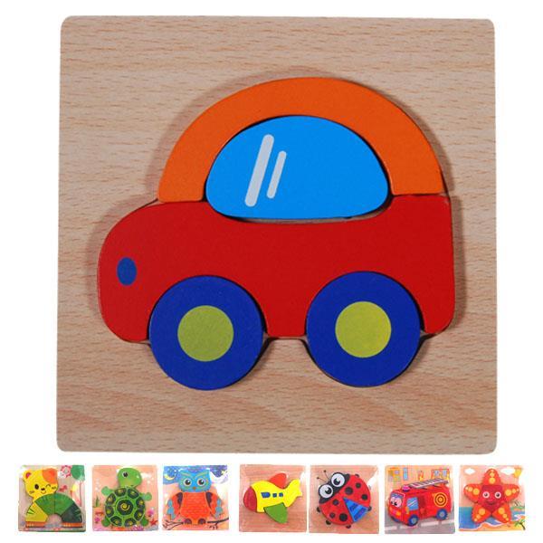 Εκπαιδευτικά παζλ ξύλινα 15x15εκ. κοκτέηλ 8 σχέδια - Image 2