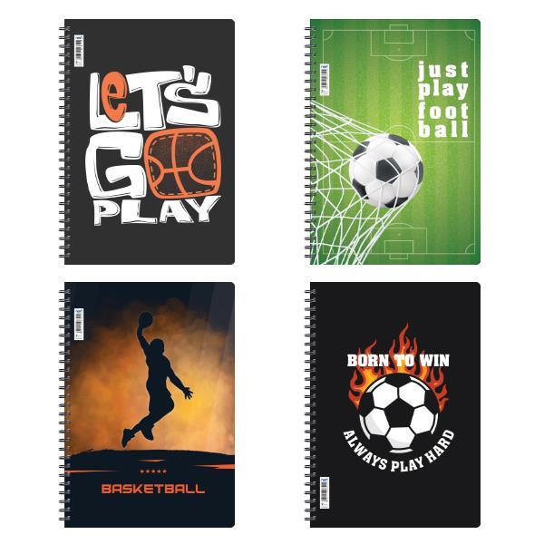 Next Sports τετράδιo σπιράλ 17x25εκ. 2θεμ., 70φ. - Image 2