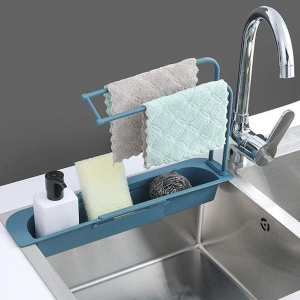 Θήκη οργάνωσης νεροχύτη τηλεσκοπική 37-48x9xΥ29εκ. μπλε - Image 5