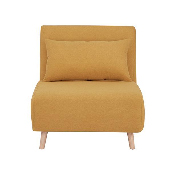 Πολυθρόνα κρεβάτι Nextdeco Stockholm μουσταρδί Υ90x76x81εκ. - Image 4