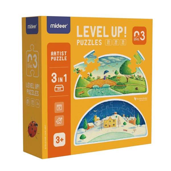 Mideer παζλ 4 σε 1 - Level Up 3 "Artist series" 25,30,35 - 48τμχ - Image 2