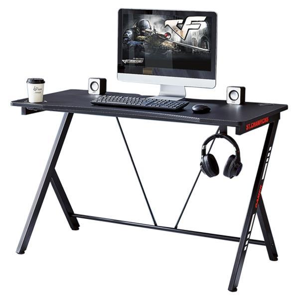 Γραφείο μεταλλικό gaming Nextdeco μαύρο κόκκινο Υ75x120x60εκ. - Image 2