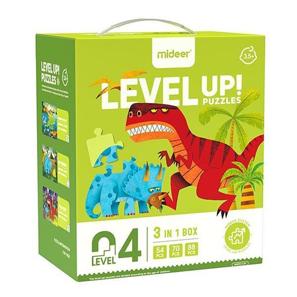 Mideer παζλ 3 σε 1 - Level Up 4 "Dinosaur" 54,70 - 88τμχ - Image 2